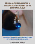 PENDIENTE DE ZIRCONIO AZUL