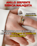 ANILLO SERPIENTE ESENCIA MALAQUITA